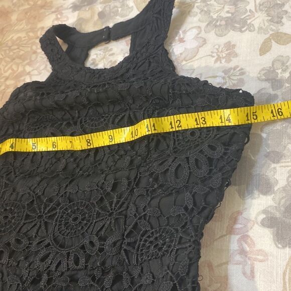 Hollister Co. Black Lace Mini Halter Dress Pre 2010 with Soft Inner Lining - Picture 7 of 13